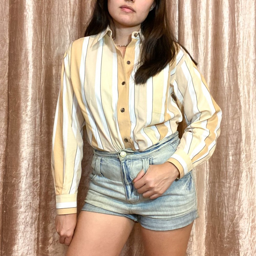 Company Ellen Tracy Vintage Striped Button Down